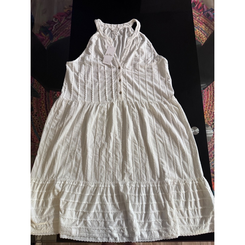 Lilly Pulitzer White Sleeveless Eyelet Sundress - Picture 2 of 11